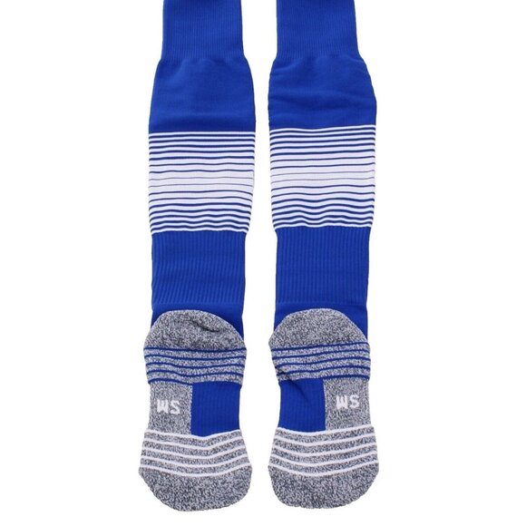 Adidas Youth Boy's S Blue White Team Speed Cushioned Soccer Socks Over The Calf - Picture 4 of 4